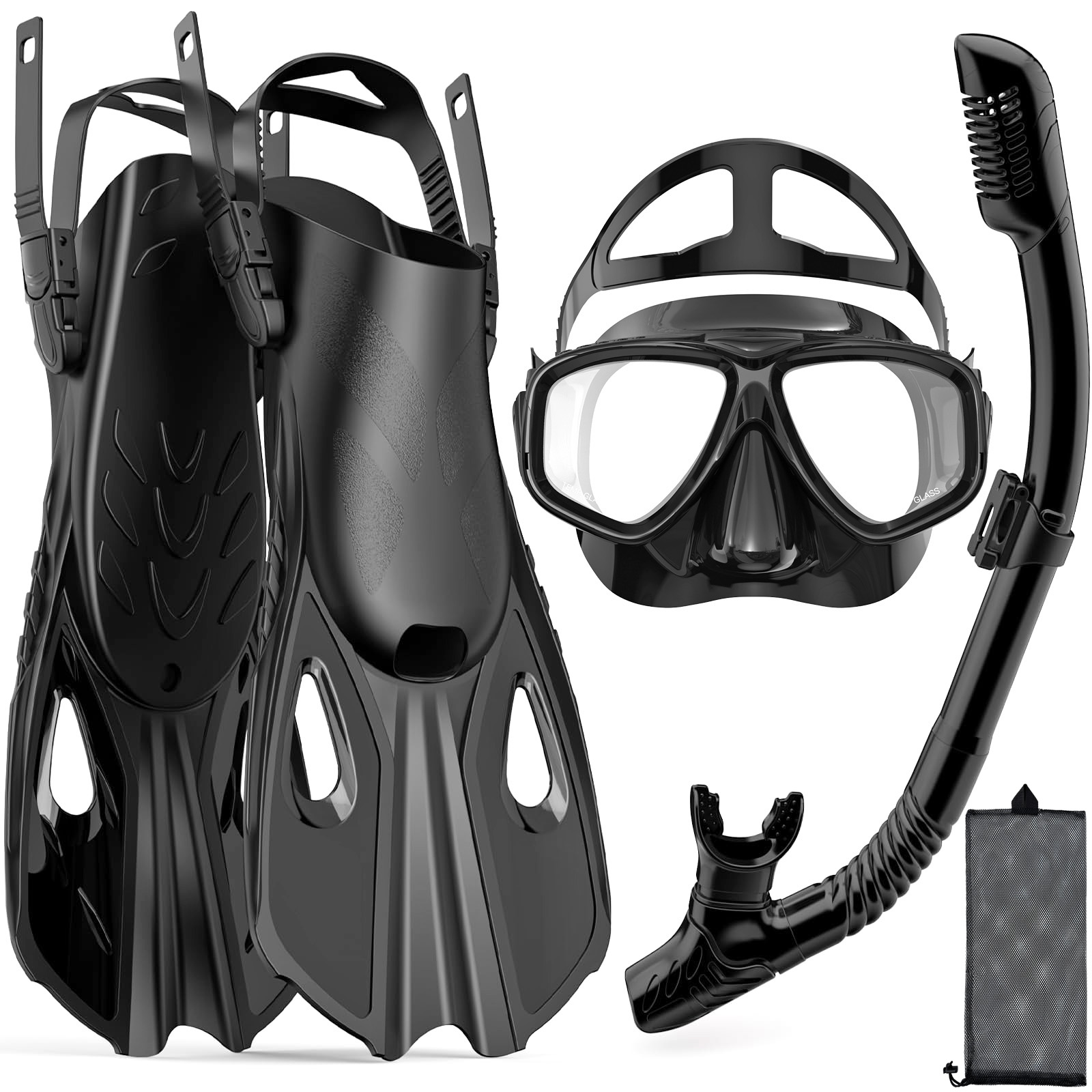قناع زعانف غص مجموعة 4 في 1 رؤ - مراجعة Swim Fin Short Blade وسعره